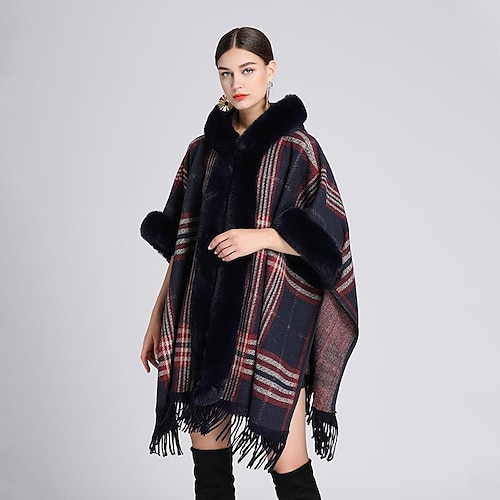 Fur collar shawl - Tibetan