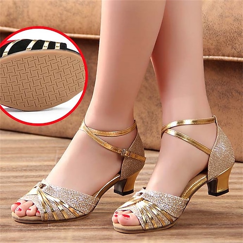 Gold - Soft Rubber Bottom - 3.5cm Heel