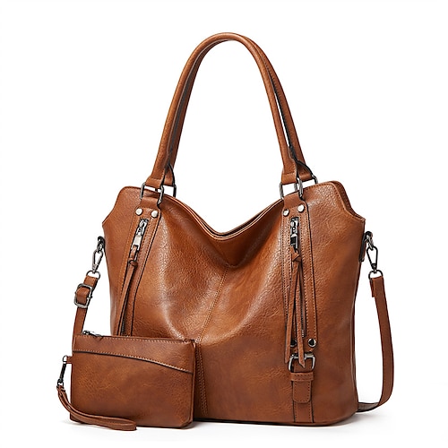 Brown mother-in-law bag