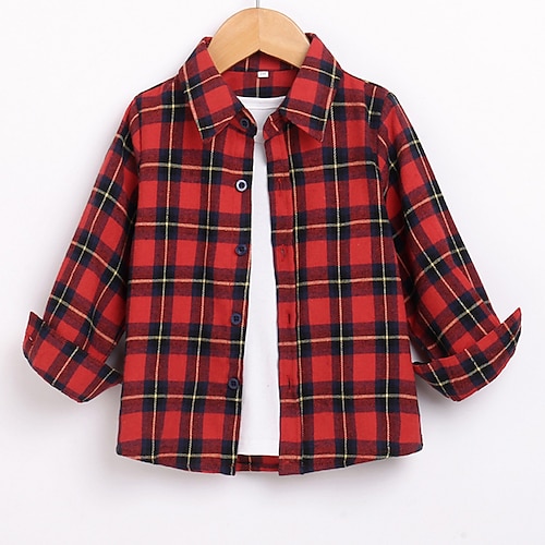 Red Grid Single Shirt)