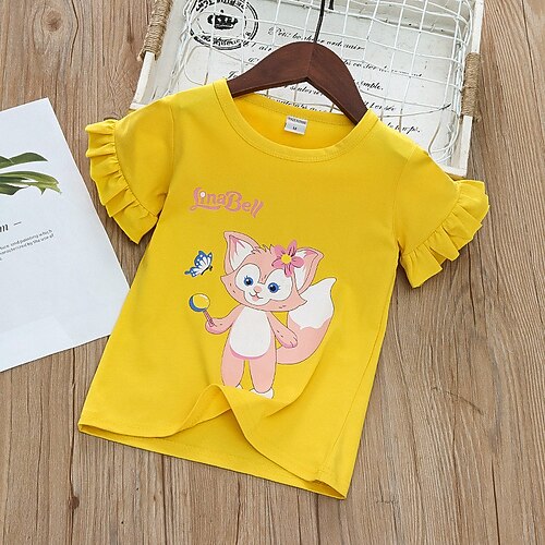 T-shirt fox yellow