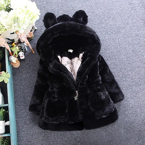 Black rabbit ears wool sweater cotton thickened)