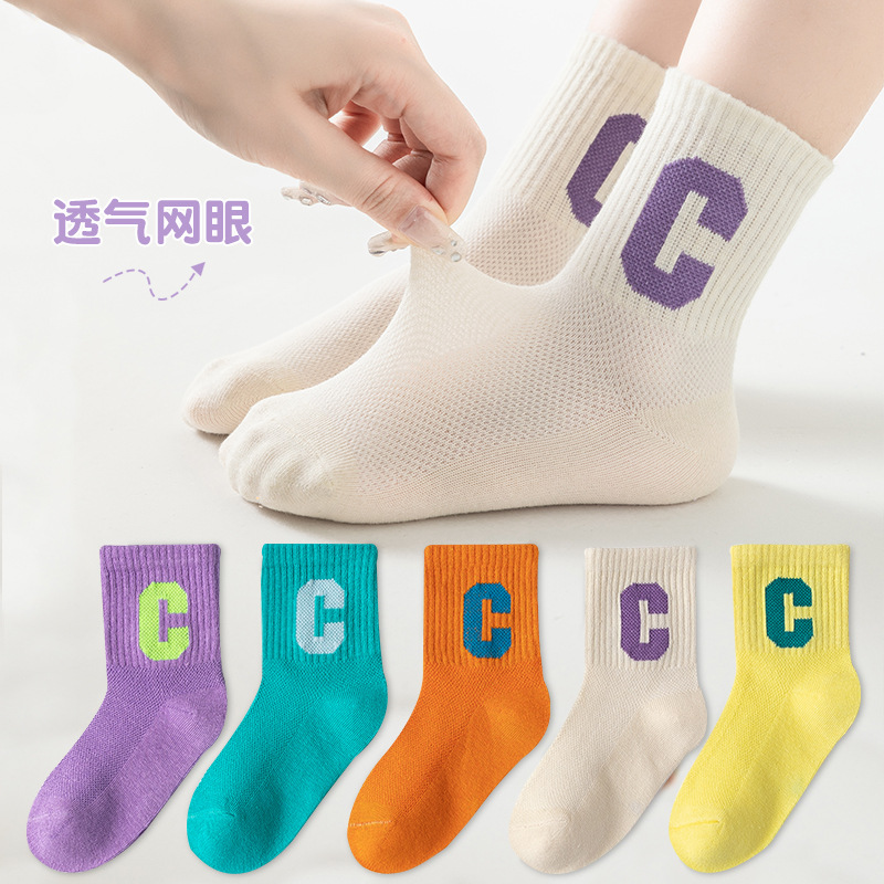 137 Candy C-Letter Mesh [5 Pair] (Summer Thin Style)