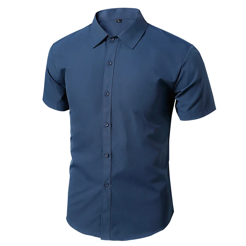 Short sleeve shirt navy blue