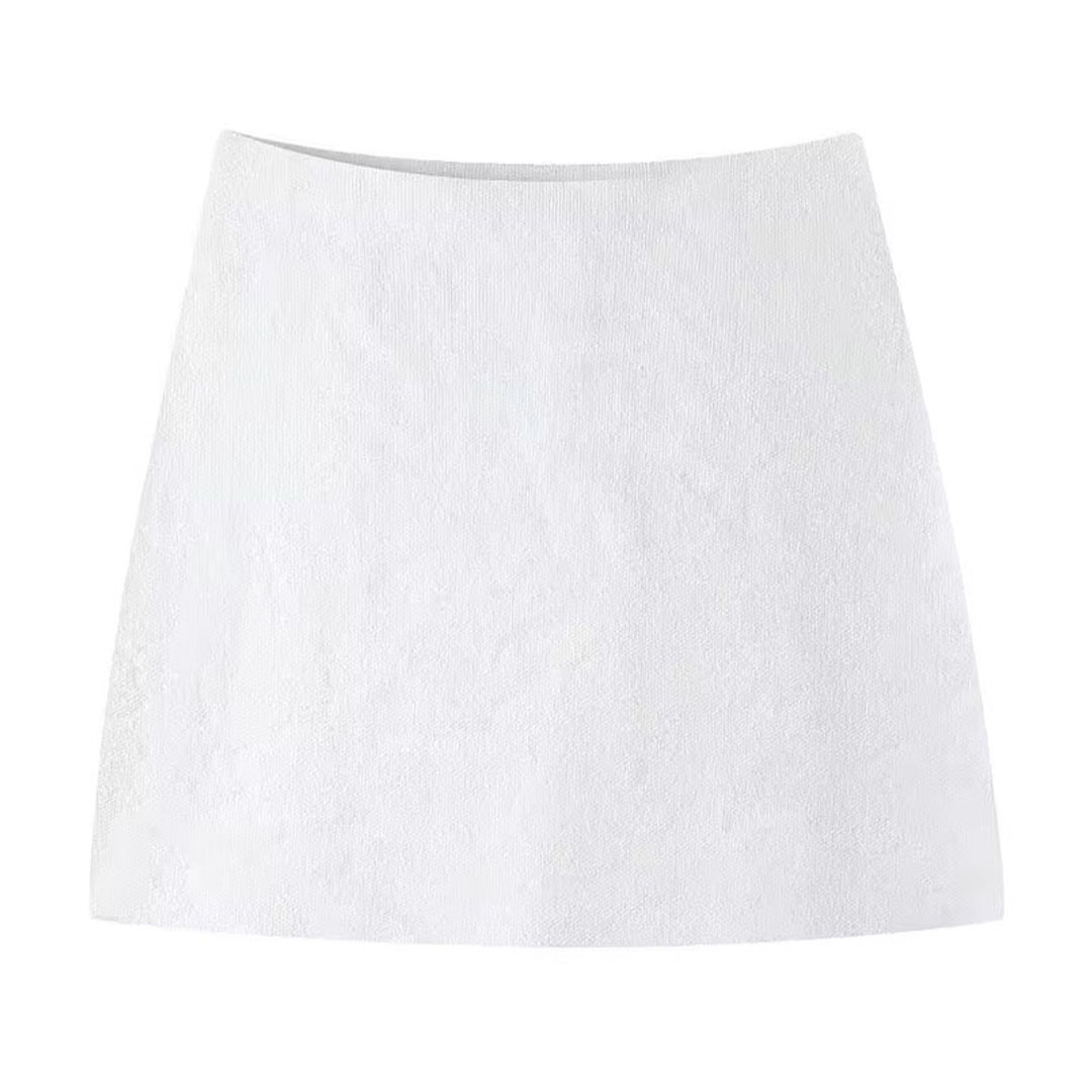 white skirt