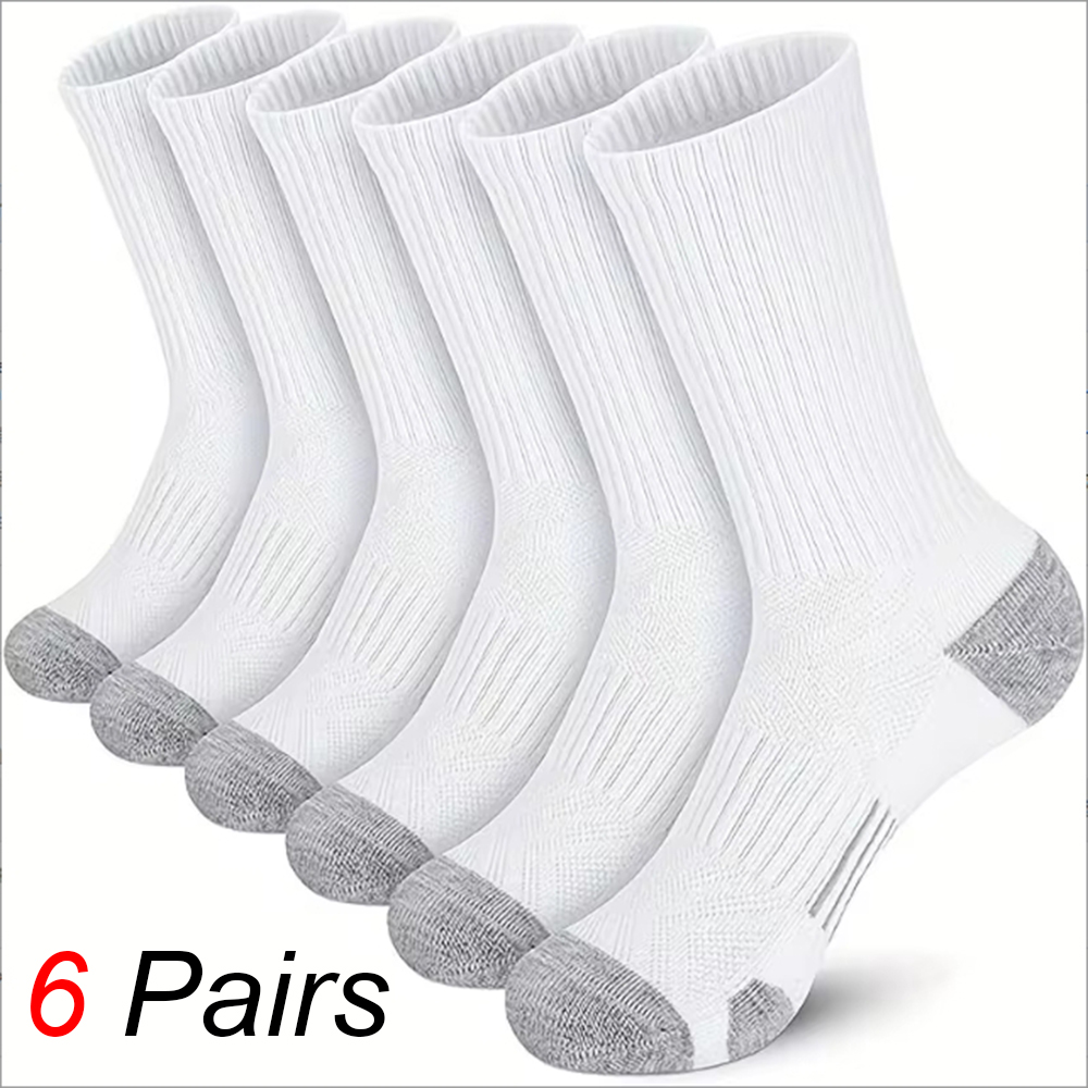 6 Pairs White