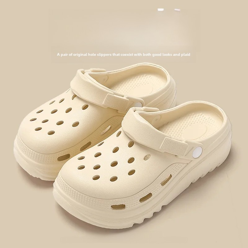 1818 hole shoes [khaki] plain style