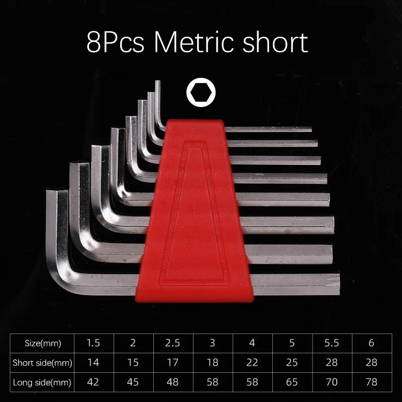 8Pcs Metric short