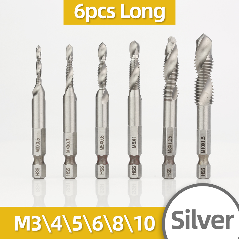 Silver 6pcs Set Long