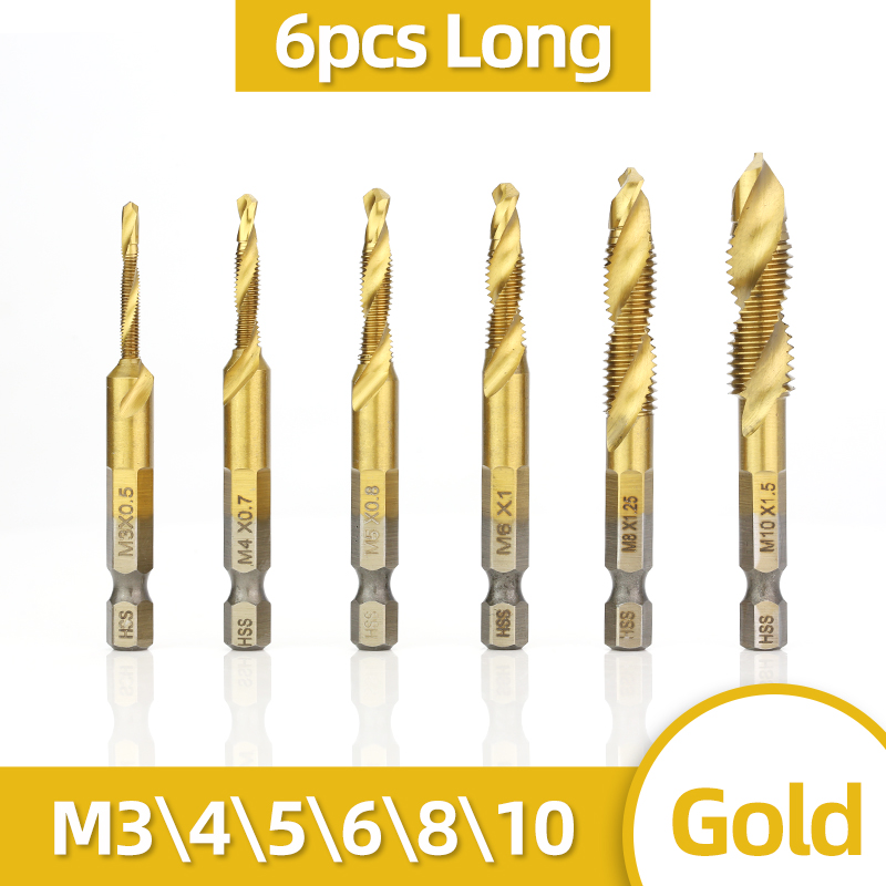 Gold 6pcs Set Long