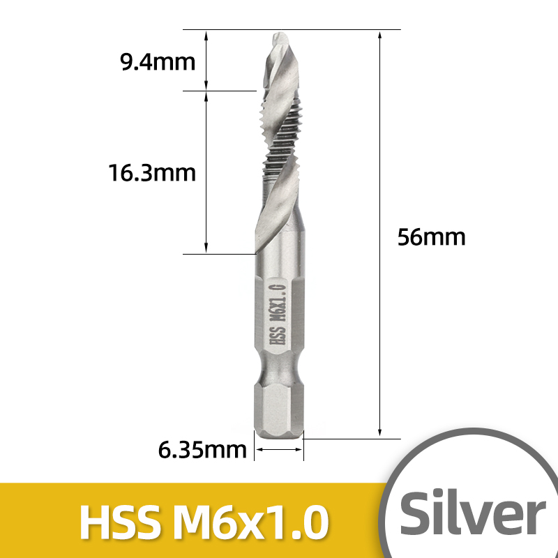 Silver M6x1.0