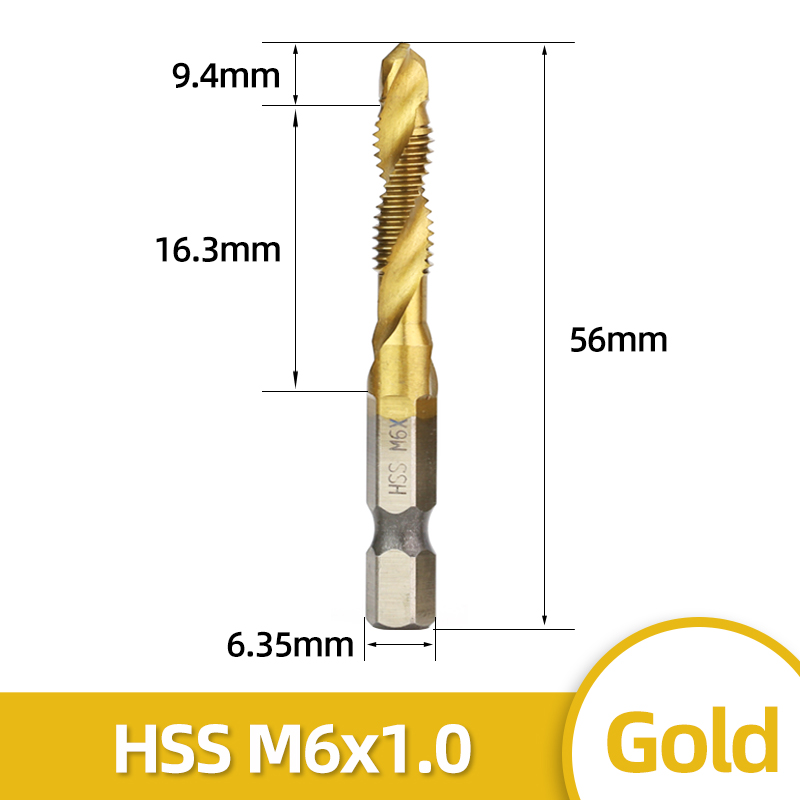 Gold M6x1.0