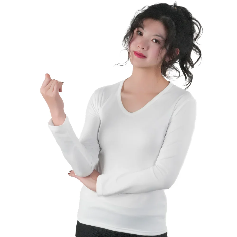 White V-Neck