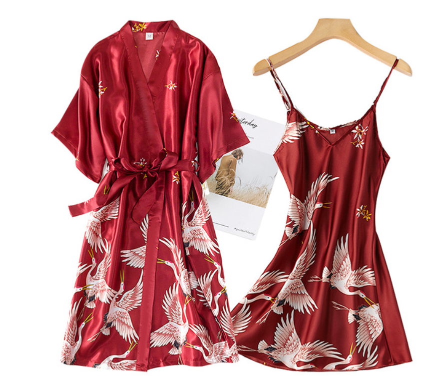 burgundy-short Set