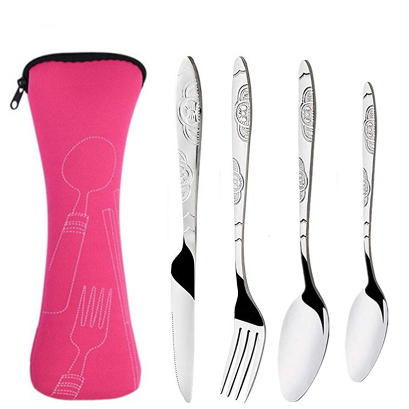 4pcs set rose red
